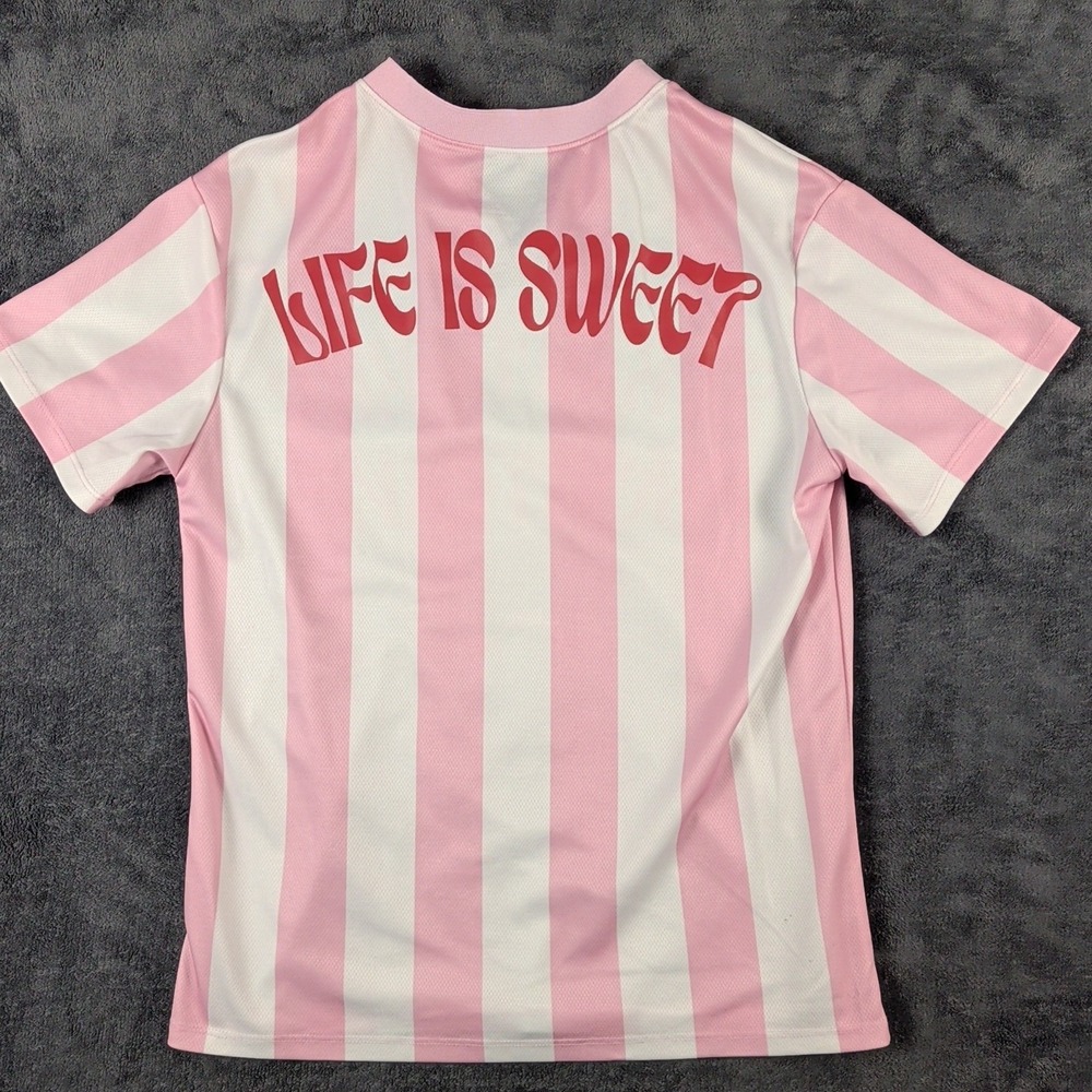 Juniors' Strawberry Shortcake Soccer Jersey | Pink-White Size S - Picture 2 of 5